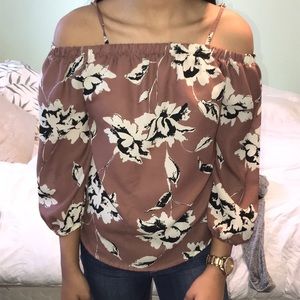 mauve off the shoulder top